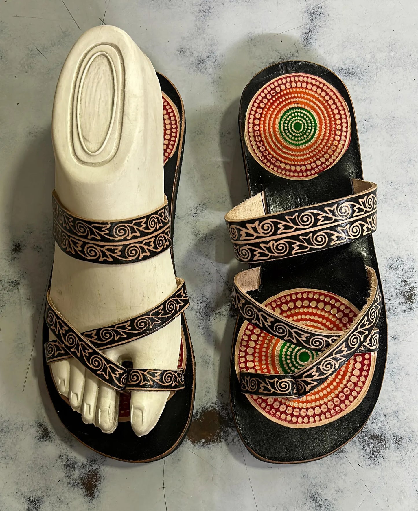 Black Leather Premium Sandals for women, Handmade Multi Strap Summer Sandals